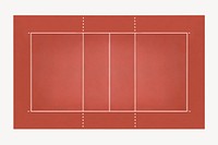 Tennis court collage element psd