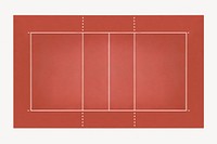 Tennis court, isolated on white background