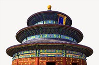 3-tier pagoda collage element psd