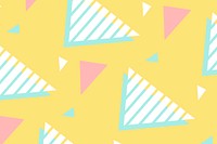 Cute triangle patterned background, abstract design vector