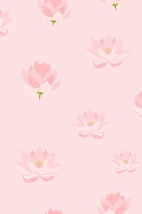Pink lotus floral pattern background