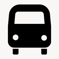Bus transportation icon, black & white design