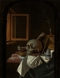 Vanitas Still Life (ca. 1650) by François van Daellen.  