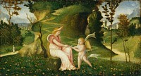 Venus and Cupid in a Landscape (ca. 1505–1515) by Anonymous Artist & Giorgione.  