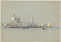 View across the Giudecca Canal toward the Salute and the Campanile of San Marco (ca. 1875) by William Stanley Haseltine.  