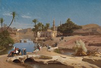 View of Medinet El-Fayoum (ca. 1868–1870) by Jean Léon Gérôme.  