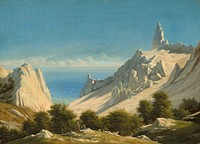 View of Sommerspiret, the Cliffs of Møn (1846) by Georg Emil Libert.  