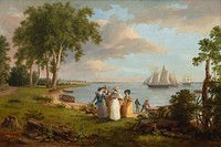 View of the Delaware near Philadelphia (1831) by Thomas Birch.  