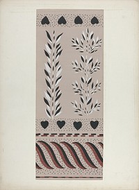 Wall Decoration Below Chair Rail, c. 1940 by Alvin M. Gully.  