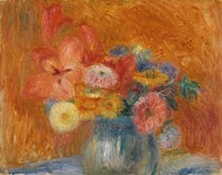 Green Bowl of Flowers (1916) painting in high resolution by William James Glackens.