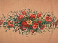 Vintage floral textile during th late 19th century in high resolution.  