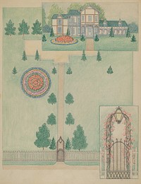 Wood Residence (ca. 1936) by Tabea Hosier.  