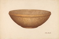 Wooden Salad or Chopping Bowl (ca.1938) by Rex F. Bush.  