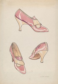 Woman's Slippers (ca.1936) by Lillian Causey.  