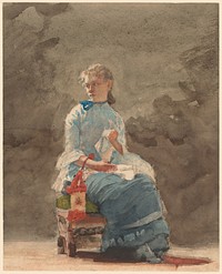 Young Woman Sewing (1876) by Winslow Homer.  