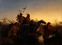 The Captive Charger (1854) painting in high resolution by Charles Ferdinand Wimar. 