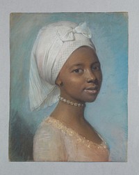 Portrait of a Young Woman (late 18th century) painting in high resolution by anonymous. 