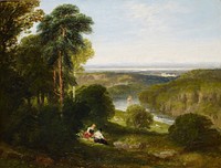 The Wyndcliffe, River Wye (1842) painting in high resolution by David Cox. 