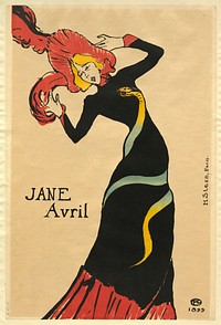 Jane Avril (1899) print in high resolution by Henri de Toulouse–Lautrec. 