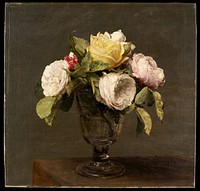 Roses dans un Verra a Pied (1873) by Henri Fantin-Latour.