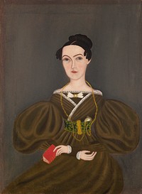 Woman with Butterfly Tie (c.1830–35) painting in high resolution. 