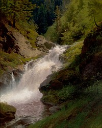 Winona Falls (1877) painting in high resolution by Hermann Herzog. 