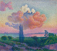 The Pink Cloud (ca. 1896) painting in high resolution by Henri-Edmond Cross.  