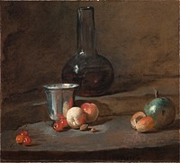 The Silver Goblet (c.1728) painting in high resolution by Jean-Siméon Chardin. 