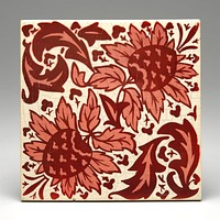 Lustre tile with bird (c. 1880) design in high resolution by William De Morgan (1839-1917).  