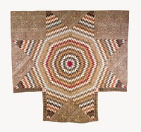 Star Quilt (1830s) textile in high resolution. 