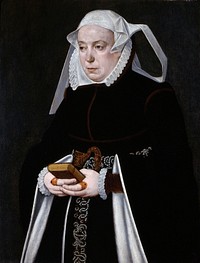 Portrait of a Woman (c.1560–70) painting in high resolution by Bartel Bruyn the Younger, German, c.1530–before 1610.  