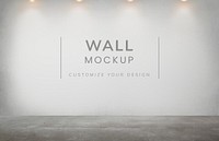 Empty room with a gray wall mockup
