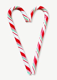 Christmas candy canes collage element psd