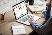 Laptop, man working. View public domain image source here