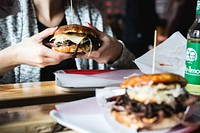 Pulled pork burger. View public domain image source here