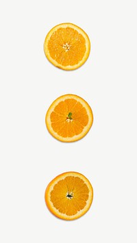 Orange slices collage element psd