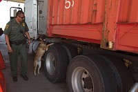 South Texas Border Patrol Check Point Truck Inspection