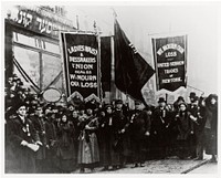 Demonstration of Protest and Mourning for Triangle Shirtwaist Factory Fire of March 25, 1911, 04/05/1911. Unrestricted. Original public domain image from Flickr