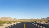 Road and blue sky