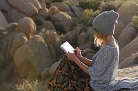 Artist sketching at Skull Rock