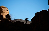 Hiker silhouette