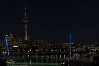 Sky Tower, Auckland cityscape background. Original public domain image from Flickr