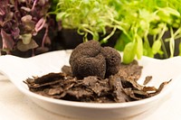 Truffle mushroom slices. Original public domain image from Flickr