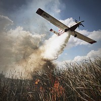 Water Drop on Prescribed Fire. Original public domain image from Flickr