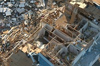 A U.S. Customs and Border Protection Air and Marine Operations UH-60 Black Hawk flight crew conducts search and rescue operations in the aftermath of Hurricane Michael that left a swath of destruction across the area near Panama City, Florida, October 11, 2018.