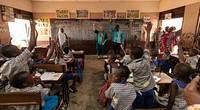 Children in a classroom. Original public domain image from Flickr