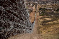 Nogales Border Wall and Concertina Wire