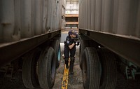 Agriculture inspection specialists with the U.S. Customs and Border Protection, Office of Field Operations, National Agriculture Cargo Targeting Unit, inspect containers of imported goods for invasive insect and plant species that may have hitched a ride to the U.S. from overseas at the Port of Baltimore July 26, 2017.