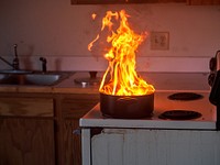 Burning kitchen