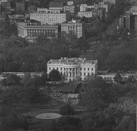 Photograph of the White House from the Washington Monument. Original public domain image from Flickr